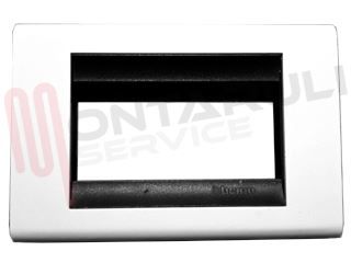 Immagine di PLACCA 3 POSTI METALLO BIANCA SERIE LIVING CLASSIC