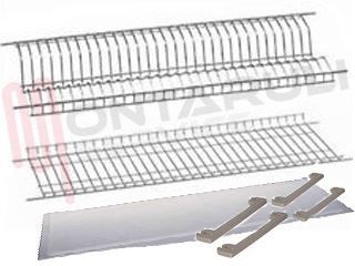 Immagine di SCOLAPIATTI SMALTATO GRIGIO 76CM. ART.KIT124GZN