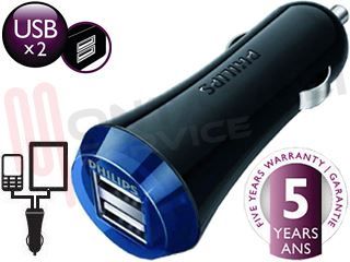 Immagine di CARICATORE DOPPIO CHARGER USB 5V/2.1A SPINA AUTO 12V