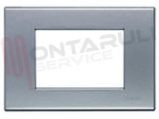 Immagine di PLACCA 3 POSTI ALLUMINIO NATURALE SERIE LIGHT
