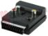 Immagine di ADATTATORE SCART 21 POLI+SWITCH IN-OUT /S-VHS /3 RCA FEMM.