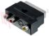 Immagine di ADATTATORE SCART 21 POLI+SWITCH IN-OUT /S-VHS /3 RCA FEMM.