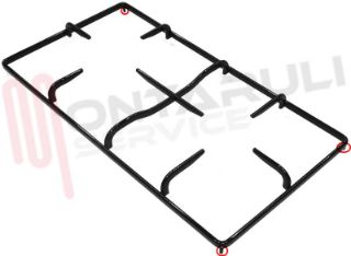 Immagine di GRIGLIA 2 FUOCHI PIATTINA 432X225MM. LOFRA