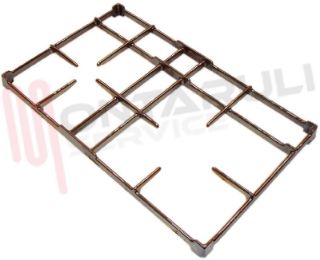 Immagine di GRIGLIA 2 FUOCHI GHISA 430X270MM. SALVARANI MARRONE