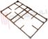 Immagine di GRIGLIA 2 FUOCHI GHISA 430X270MM. SALVARANI MARRONE