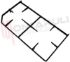 Immagine di GRIGLIA 2 FUOCHI GHISA 442X235MM. NERA FARGAS