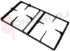 Immagine di GRIGLIA 2 FUOCHI GHISA 447X254MM. NERA REX NAONIS