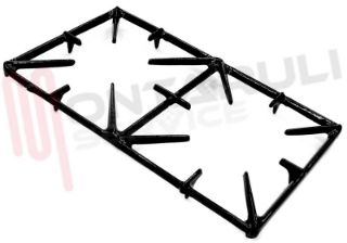 Immagine di GRIGLIA 2 FUOCHI GHISA 497X255MM. BECCHI