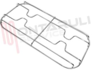Immagine di GRIGLIA 2 FUOCHI FILO 462X240MM. CROMATA SMALVIC