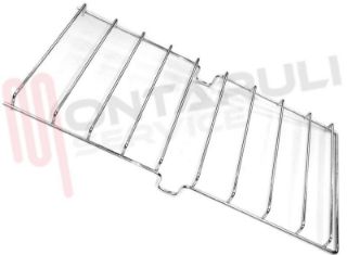 Immagine di GRIGLIA 2 FUOCHI FILO 475X259MM. CROMATA ZANUSSI