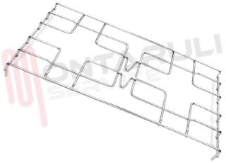 Immagine di GRIGLIA 2 FUOCHI FILO 495X268MM. INOX IGNIS