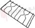 Immagine di GRIGLIA 2 FUOCHI FILO 453X224MM. SMALTATA NERA REX