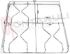 Immagine di GRIGLIA 3 FUOCHI FILO 467X456MM. CROMATA ONOFRI