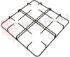 Immagine di GRIGLIA 4 FUOCHI FILO 470X455MM. ARISTON MARRONE SCURO