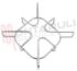 Immagine di GRIGLIA 1 FUOCO FILO 138X138MM. INOX FRANKE