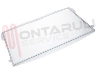 Immagine di RIPIANO IN VETRO CON BORDI IN PLASTICA BIANCO 490X310MM.