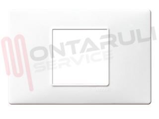 Immagine di PLACCA 2 POSTI BIANCA SERIE PLANA
