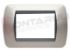 Immagine di PLACCA 3 POSTI IN METALLO ALLUMINIO CHIARO SERIE LIVING INT.