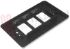 Immagine di PLACCA RETTANGOLARE NERA 3 POSTI SERIE MAGIC C/SUPPORTO
