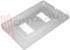 Immagine di PLACCA IN ABS SERIE "CLICK" 2 FORI BIANCO