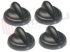 Immagine di KIT 4 MANOPOLE FUOCO NERA D.6MM.