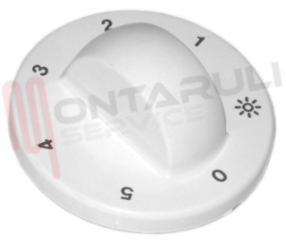 Immagine di MANOPOLA FORNO COMMUTATORE BIANCA D.6MM.