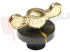 Immagine di MANOPOLA FUOCO MARRONE/ORO D.6MM.