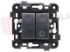 Immagine di DEVIATORE+PULSANTE UNIPOLARE 10A NERO SERIE ECO 60