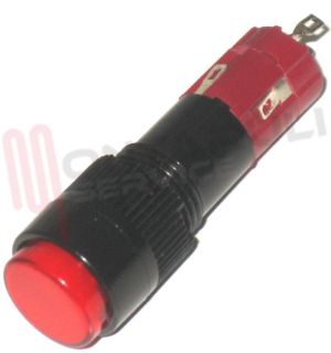 Immagine di INTERRUTTORE DA PANNELLO TASTO ROSSO LED 12V