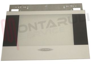 Immagine di VETRO FORNO ALT.385X595MM. BIANCO C/FASCIA ALT.450