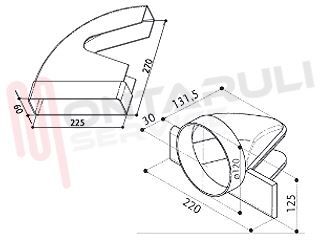 Immagine di CURVA REVERSIBILE CRCV90 ORIZZONTALE