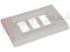 Immagine di PLACCA IN ABS SERIE "CLICK" 3 FORI BIANCO