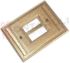 Immagine di PLACCA 2 POSTI ALLUMINIO ORO VINTAGE