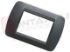 Immagine di PLACCA RETTANGOLARE 3 POSTI NERA METALLIZZATA SERIE LIVING
