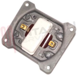 Immagine di PULSANTE BIANCO CON SUPPORTO METALLICO