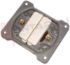 Immagine di DEVIATORE DOPPIO BIANCO CON SUPPORTO METALLICO