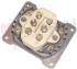 Immagine di DEVIATORE DOPPIO BIANCO CON SUPPORTO METALLICO
