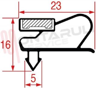Immagine di GUARNIZIONE MAGNETICA 4L BIANCA 0575X410MM. SEZ.1011