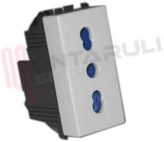 Immagine di PRESA BIVALENTE 2P+T 16A 21159 BIANCA