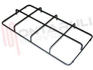 Immagine di GRIGLIA 2 FUOCHI PIATTINA 452X230X40MM. NERA SAMET