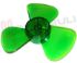 Immagine di VENTOLA 3 PALE VERDE D.20MM. DIAMETRO ALBERO D.3MM.