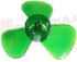 Immagine di VENTOLA 3 PALE VERDE D.20MM. DIAMETRO ALBERO D.3MM.