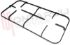 Immagine di GRIGLIA 2 FUOCHI PIATTINA 445X230X28MM NERA TECNOGAS