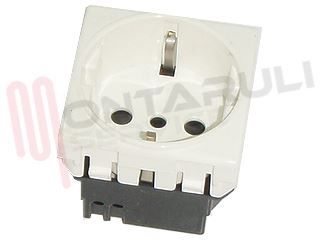 Immagine di PRESA 2P+T 16A SCHUKO BIANCA 2 MODULI P30 SERIE CROSS