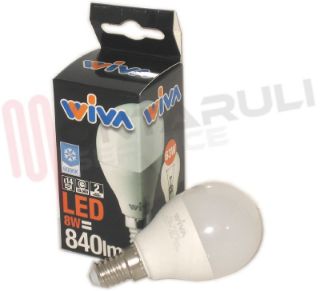 Immagine di LAMPADA SFERA LED E14 8W 230V 6000°K (RESA63W)