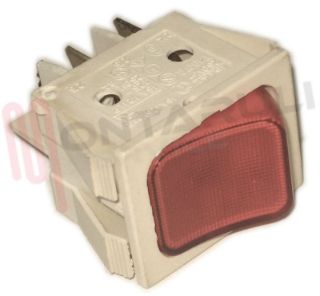 Immagine di INTERRUTTORE BIPOLARE LUMINOSO ROSSO