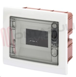 Immagine di CENTRALINO INCASSO ARREDO 6 MODULI FUME'-BIANCO