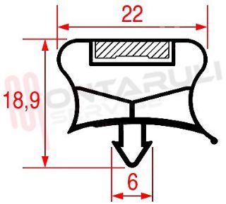 Immagine di GUARNIZIONE MAGNETICA GRIGIA BARRA L=2MT. SEZ.1016