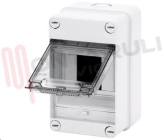 Immagine di CENTRALINO PARETE IP55 4 MODULI SPORTELLINO TRASPARENTE
