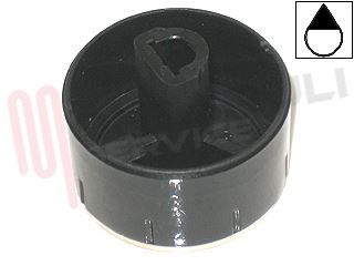 Immagine di MANOPOLA FORNO INOX LUCIDO BOSCH D.6MM.